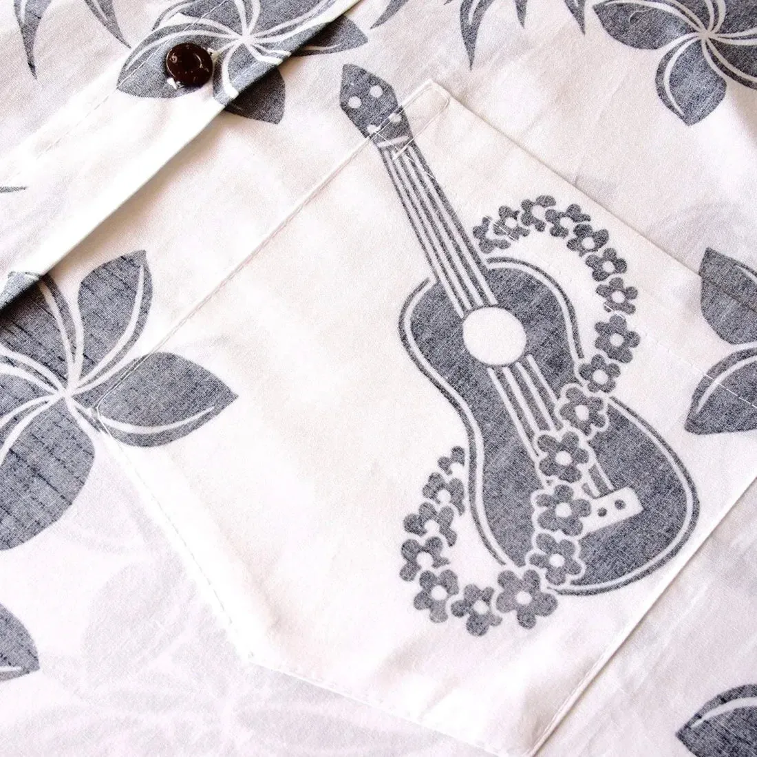 Ukulele Fun White Hawaiian REVERSE Shirt