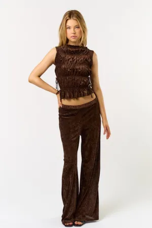 Velvet Smocking Top With Pant