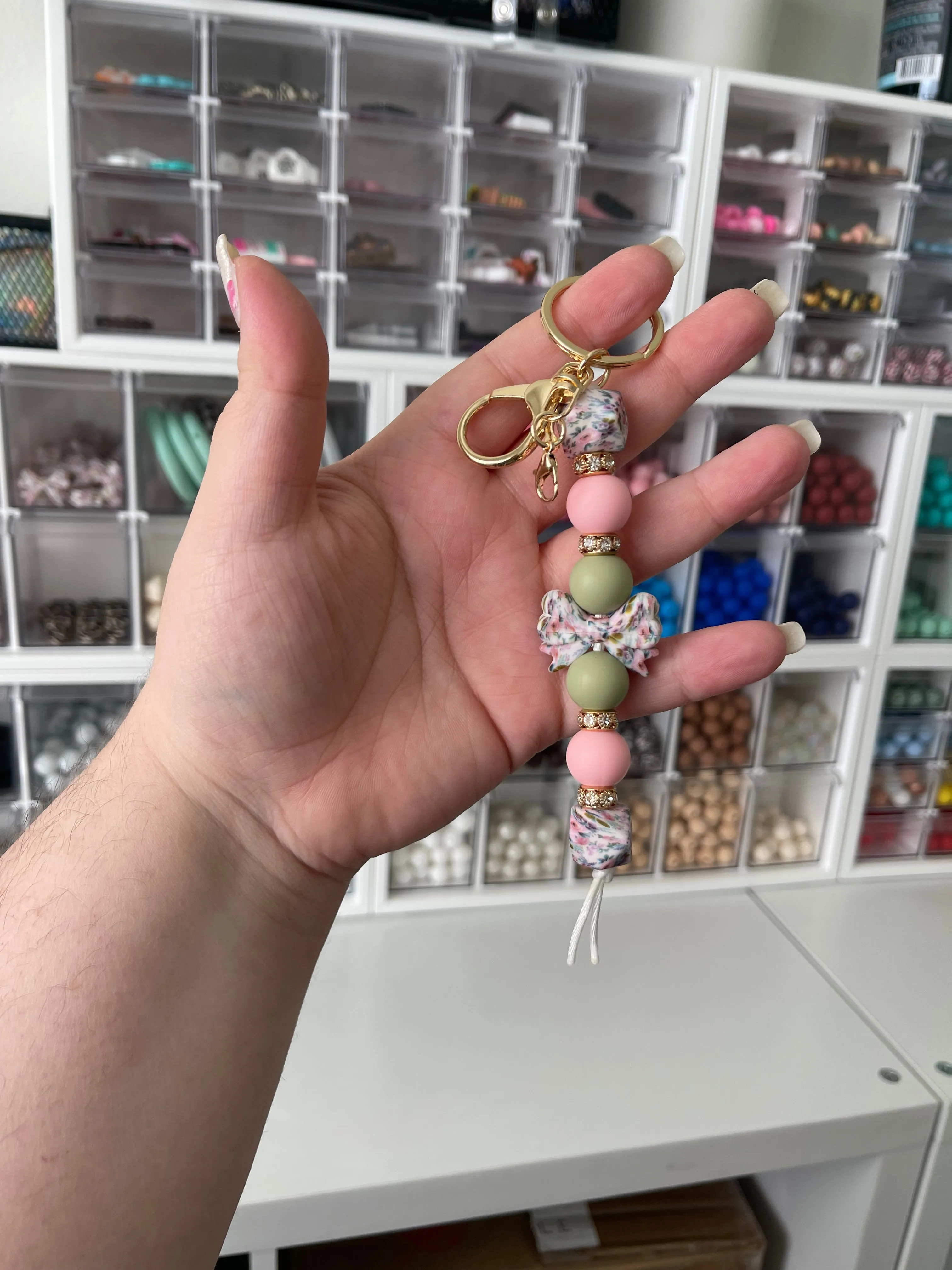 XL Feminine Florals Keychain