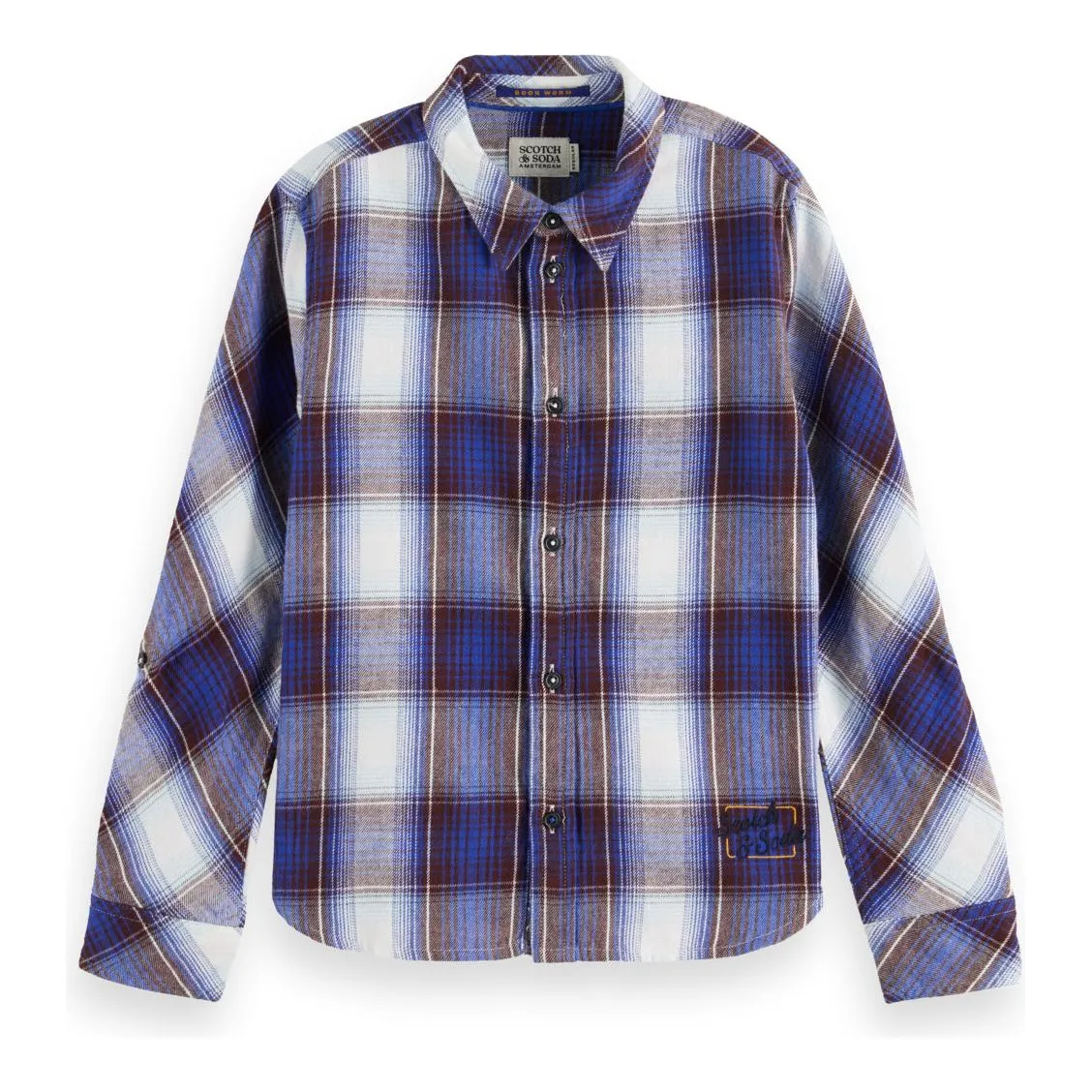 Yarn-Dyed Checked Flannel Shirt - Bonita Blue