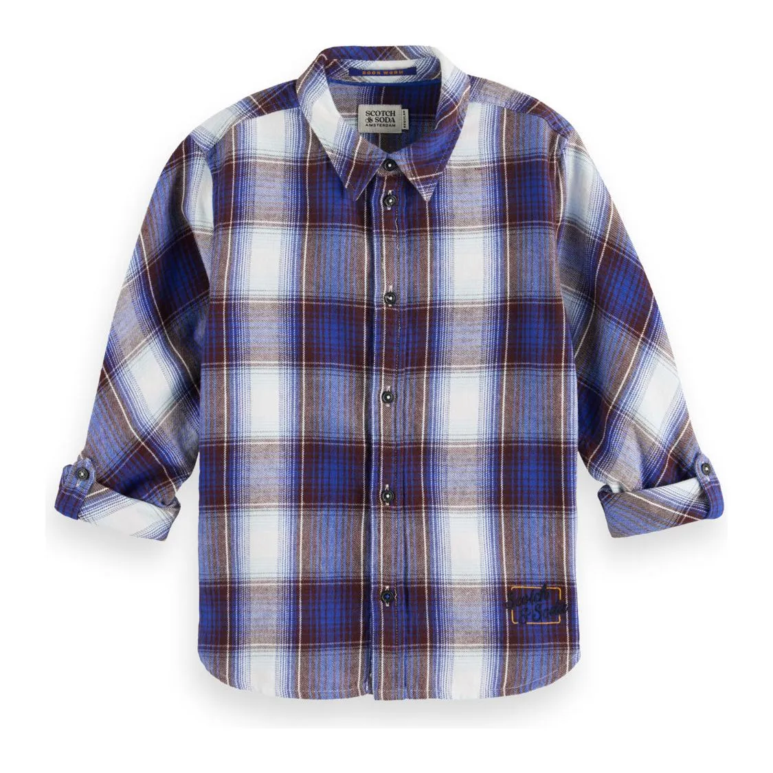 Yarn-Dyed Checked Flannel Shirt - Bonita Blue