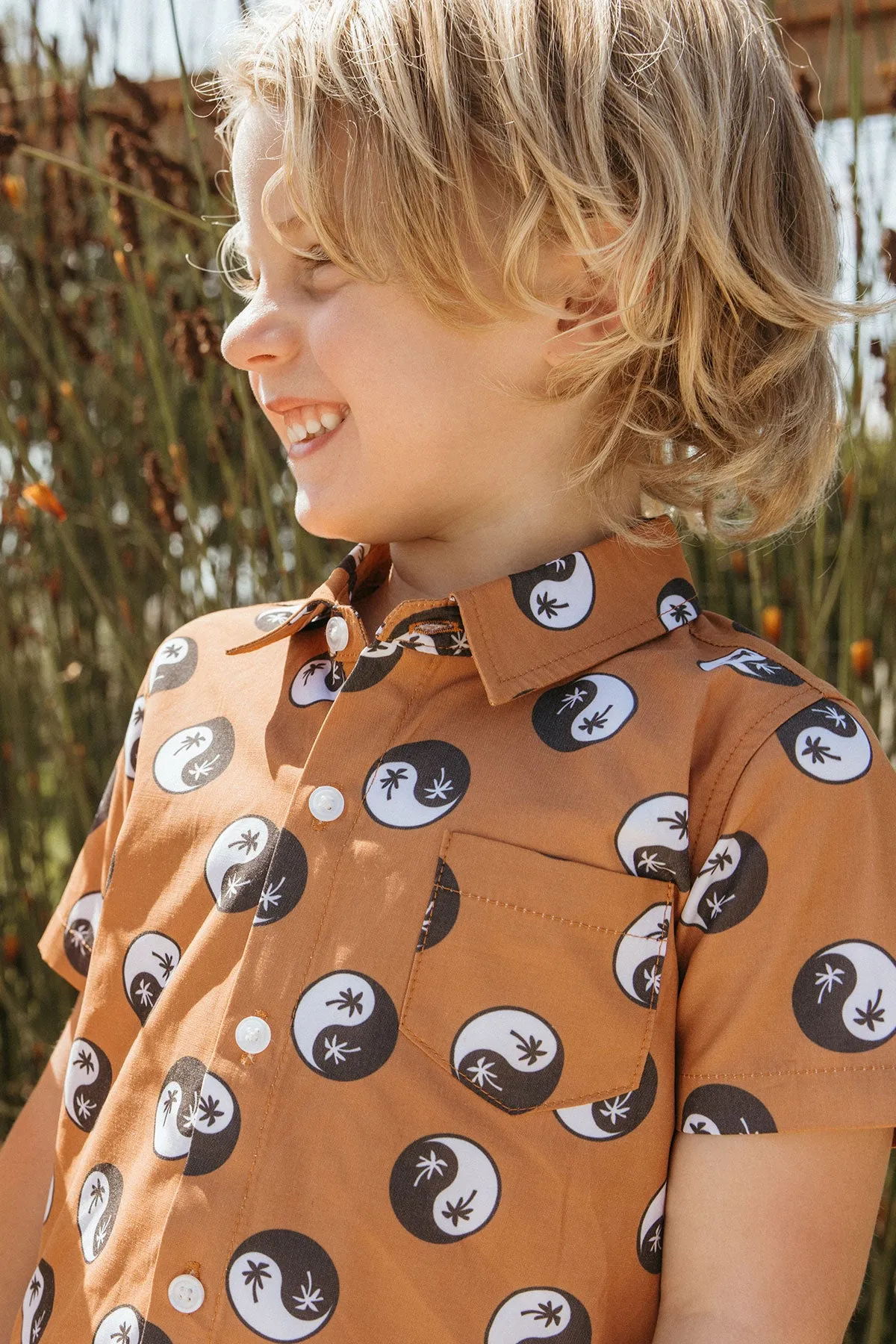 Yin Yang Button Up Shirt / Youth / Autumn